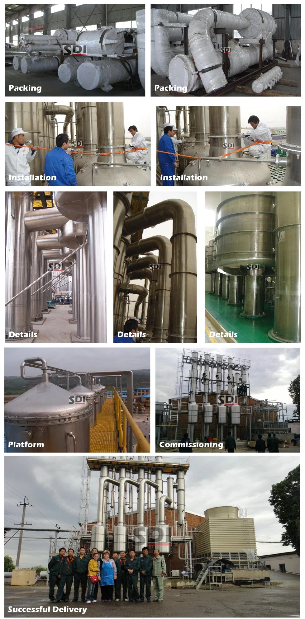 High Efficient Multi Effect Vacuum Evaporator Concentrator