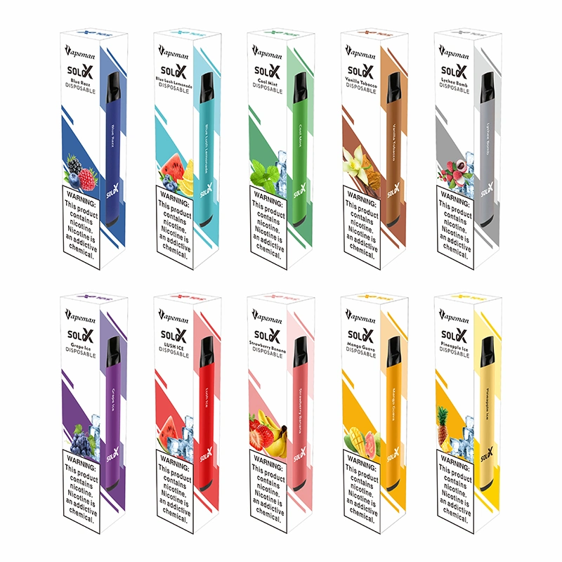 2022 Best Selling Disposable Vape Vapeman Solo X 1500 Puffs 850 mAh Vape Battery