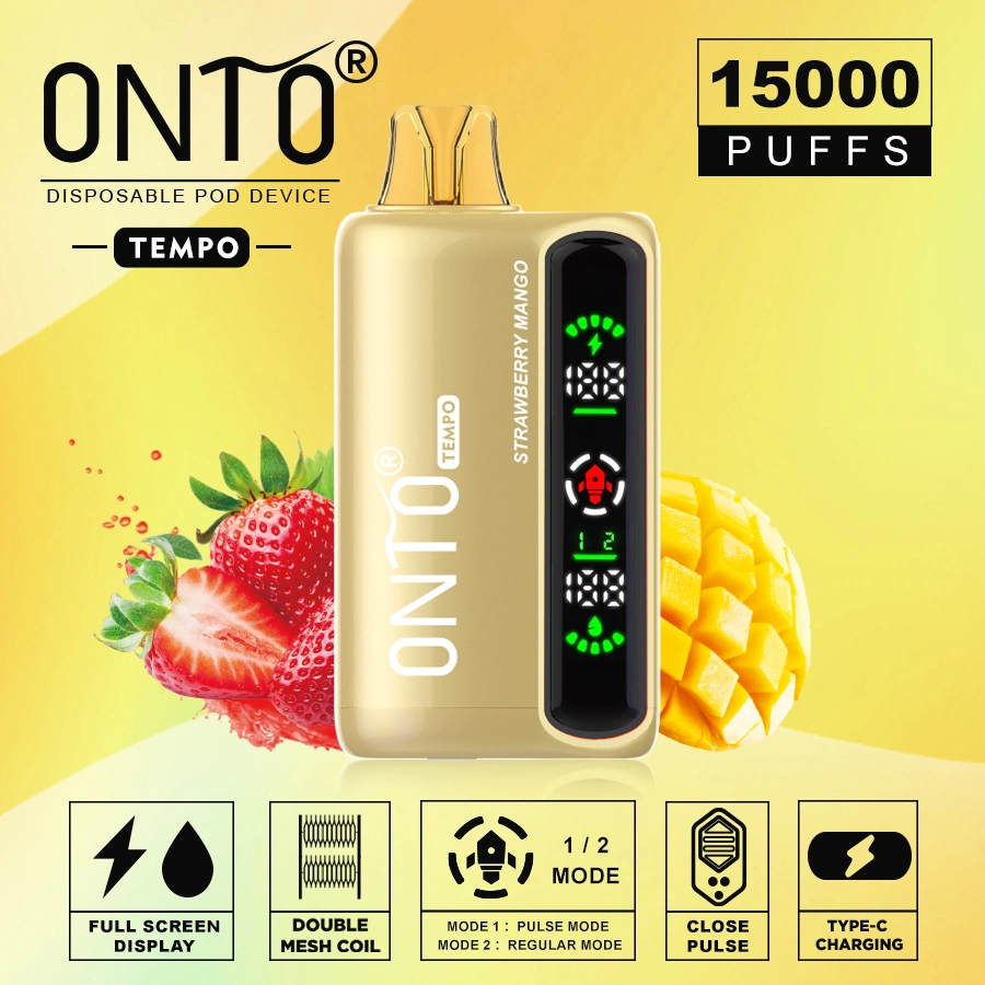 Onto Tempo 15000 Puffs OEM Manufacturers Disposable Vape Wholesale Electronic Cigarette Puff Bar