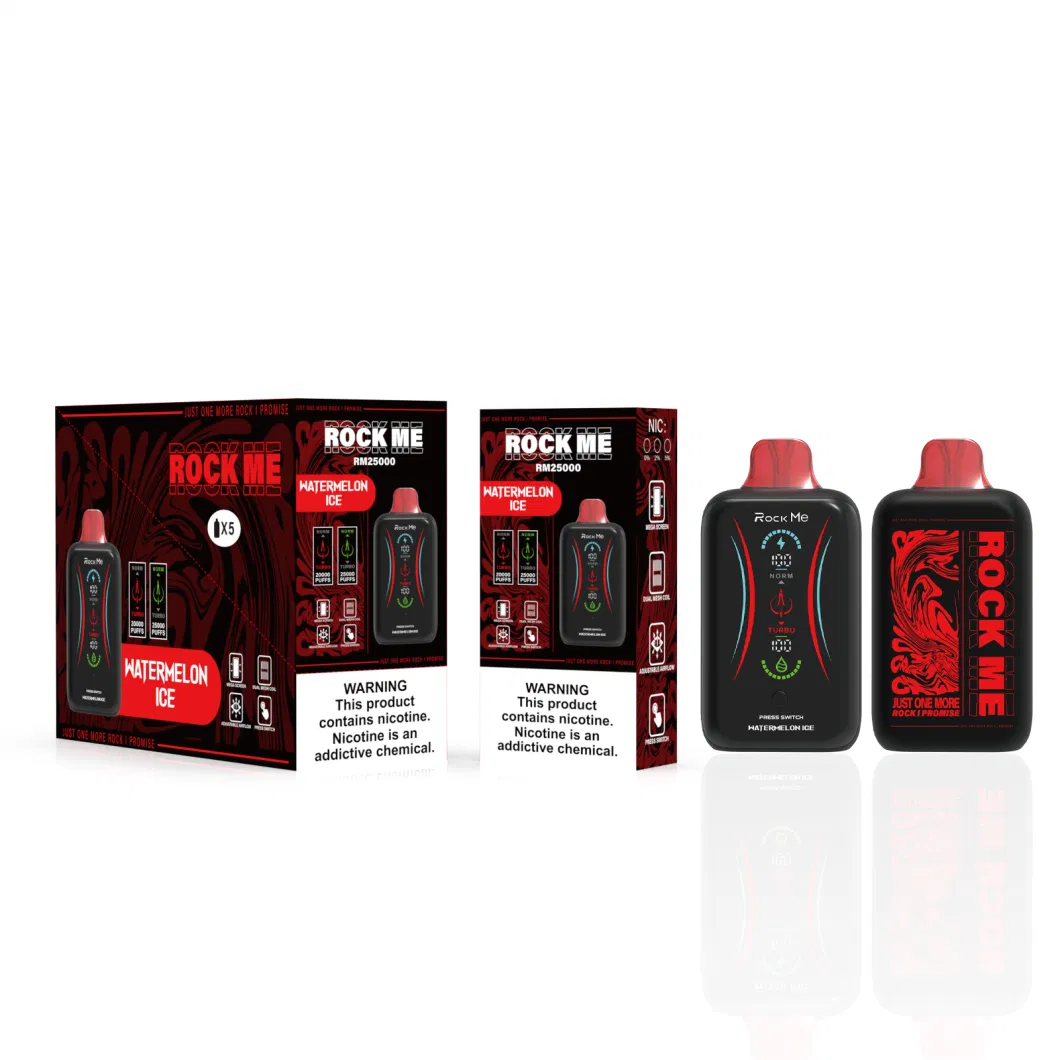 Mega Digital Display Screen Rock Me 25000puffs Button Switch Disposable Vape