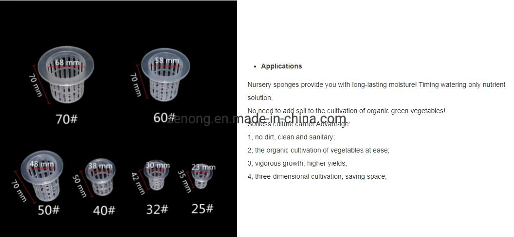 Soilless Cultivation Growing Nursery Aquatic Hydroponic Planting Net Pot Hydroponic Plastic Cup