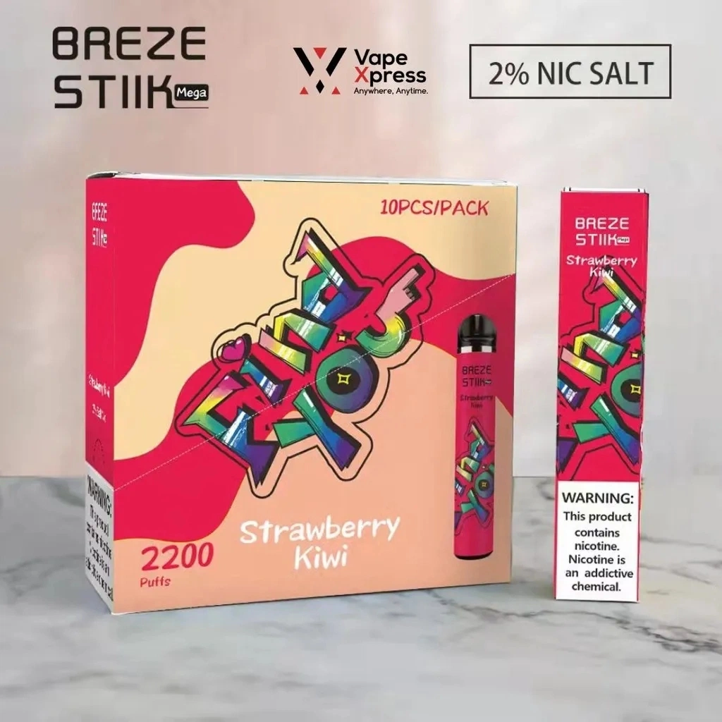 Breze Stiik Mega 2200 Puffs Disposable Vape Kit 8 Flavors Best Dry Herb Vaporizer Best