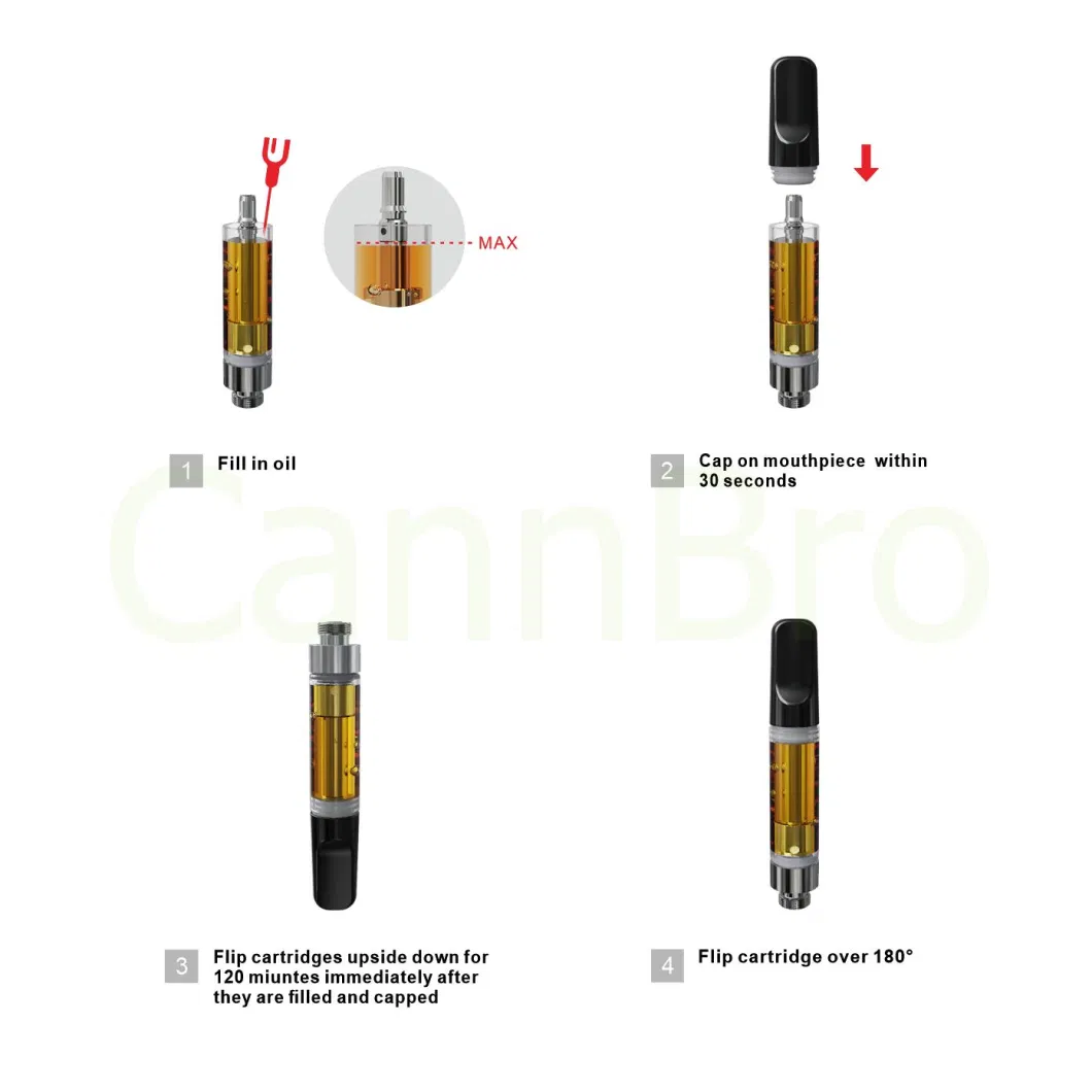 Cannbro Wholesale Disposable Empty Vape Pen Battery Metal Dual 510 T Thread 1ml 2ml Tko Cartridges