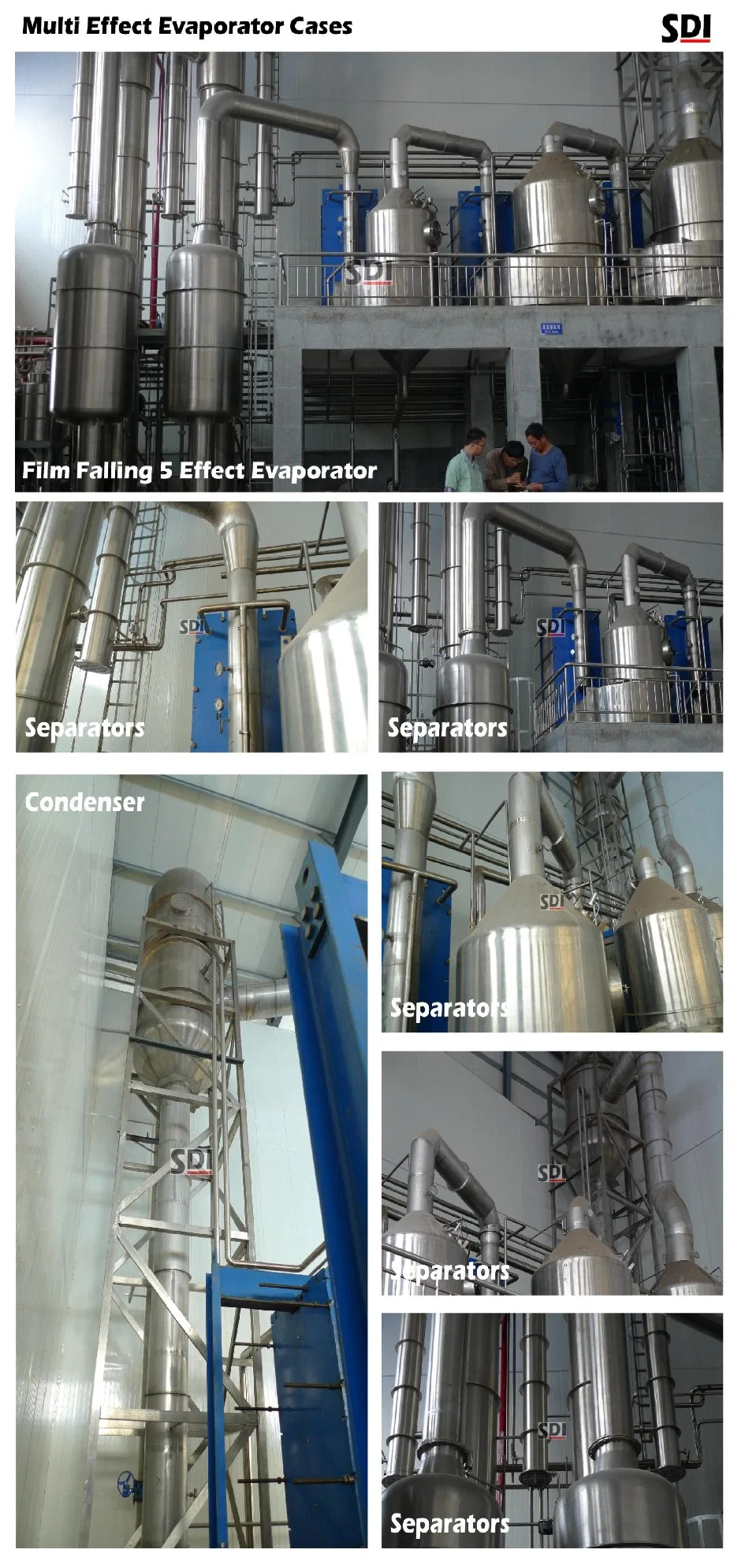 High Efficient Multi Effect Vacuum Evaporator Concentrator