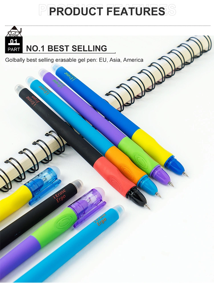 M&G Erasable Gel Pen Easy Start Ergonomic Grip Rubber Coating Body Crystal Blue 0.5mm