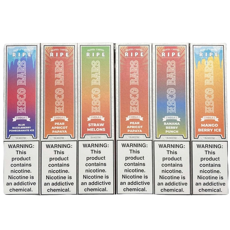 Wholesale Pastel Cartel Disposable Vapes Esco Bars 5000 Puffs Electronic Cigarette Esco Bar Mega T Pluma Vape Desechable