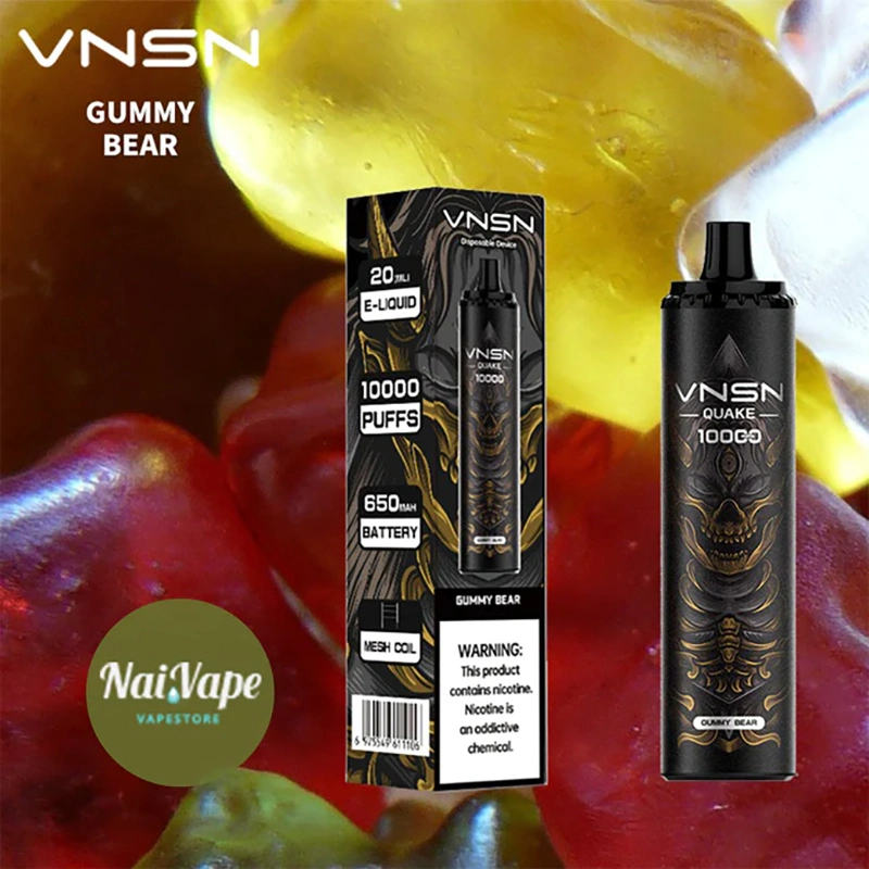 Wholesale Disposable Vape Pen Hookah Vnsn Quake 10000 Puffs 10K Adjustable Airflow Type-C Rechargeable 650mAh Wape