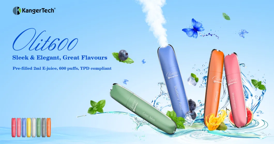 Fruits Series Vapes Kangertech Olit 600 Disposable Vape Pen Shisha Pen Flavours Swft Elfbar 600