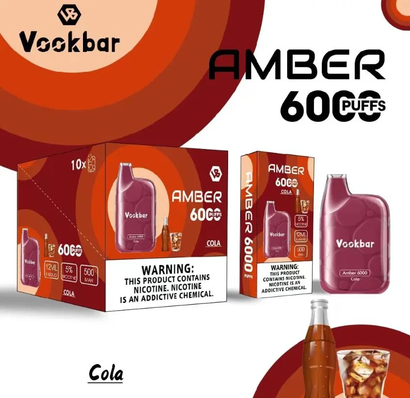 Original Vookbar Esco Bar Amber 6000 Puffs Disposable Vape Wholesale E Cigarette