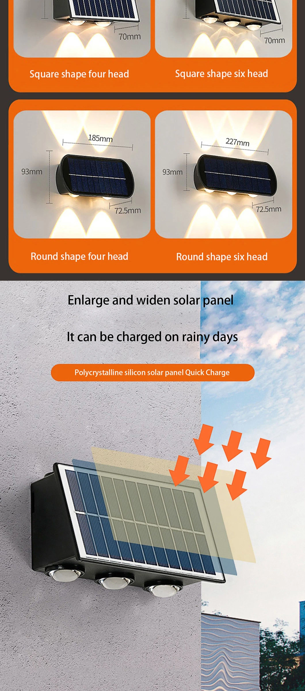 Solar LED Wall Light - up and Down