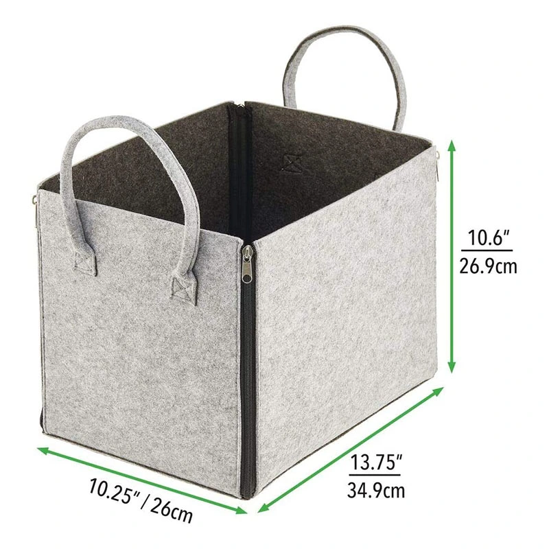 Felt Cube Closet Storage Basket with Handle