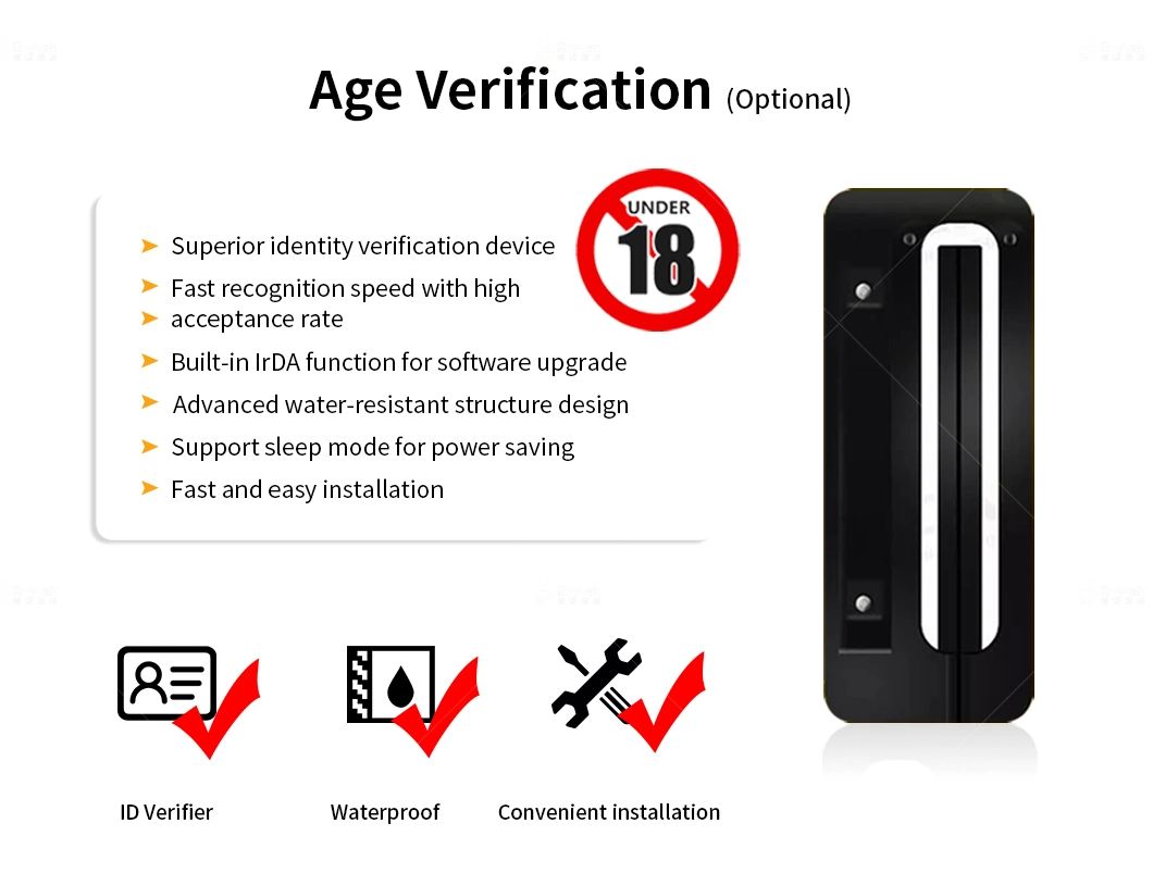 Credit Card Tobacco Mini Vape Vending Machine with ID Card Reader 18 Age Verification