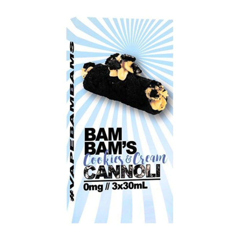 Uas Bam Bam S Cannoli Captain Cannoli E-Liquid 70% Vg Vape E Juice 99.9% Nicotine Level 3 Flavors