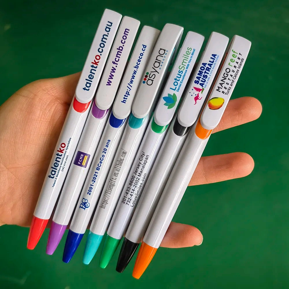 Sublimation Blank White Stylo Ballpoint Pen Full Color Logo UV Printing Pen