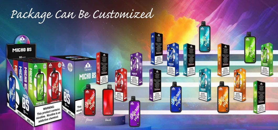 BS Smart Display Screen 1.0 Ohm Mesh Coil 12ml E Liquid Vaporizer Cigarette 10000 Puffs Electronic Cigarette Nic. Strength Customization Disposable Vape