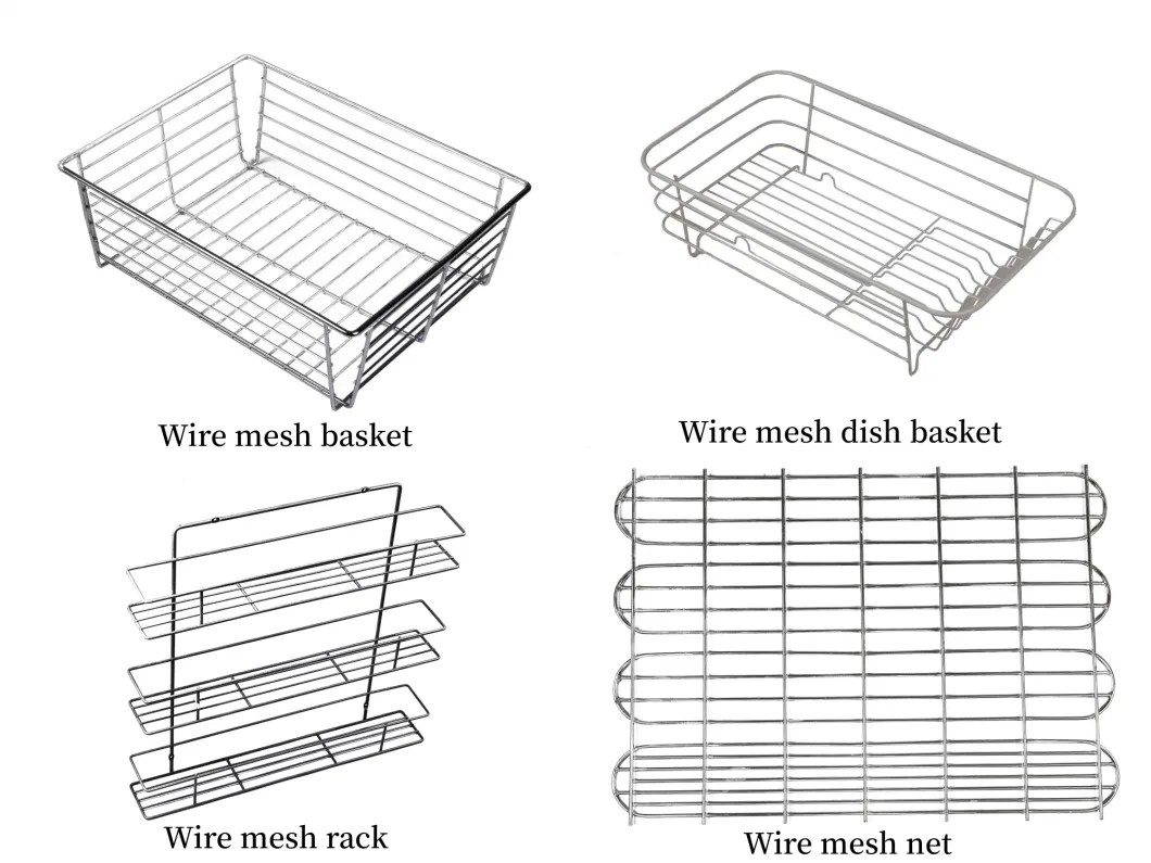 Stainless Steel Wire Basket Kitchen Storage Wholesale Picnic Metal Mesh Basket