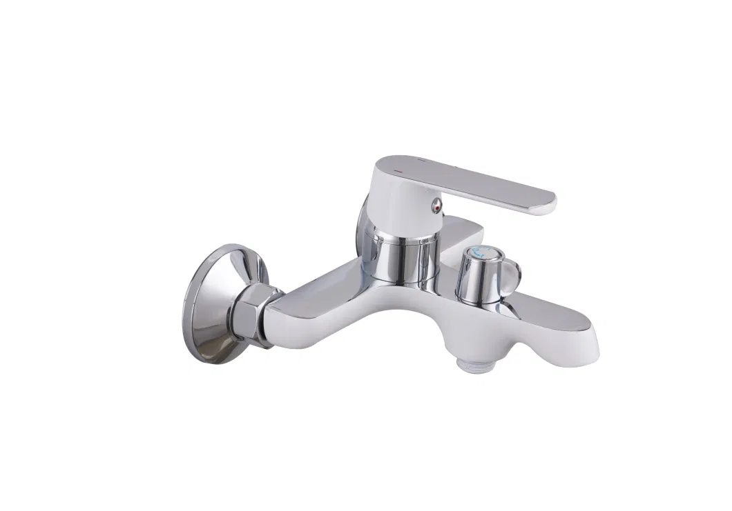 Brass Body Zinc Handle with White&Chrome Finished Odn-69818W