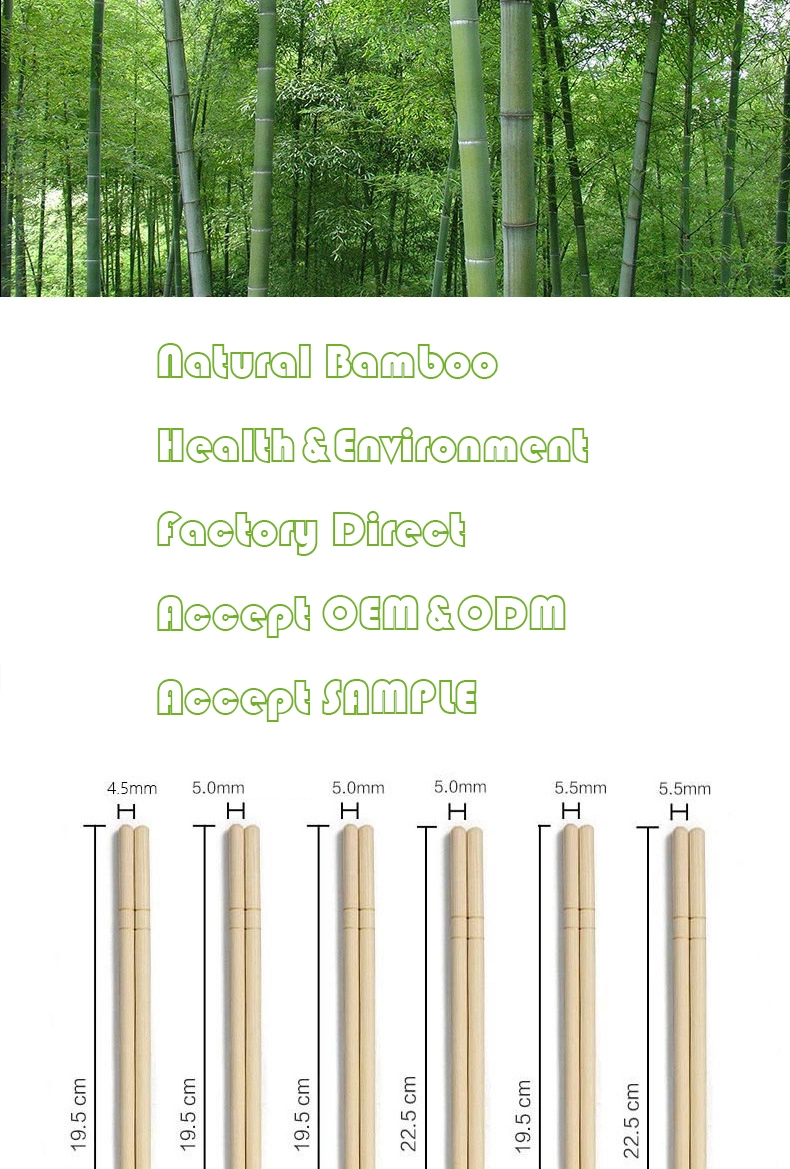 OPP Style Round Bamboo Chopsticks Disposable for Sale