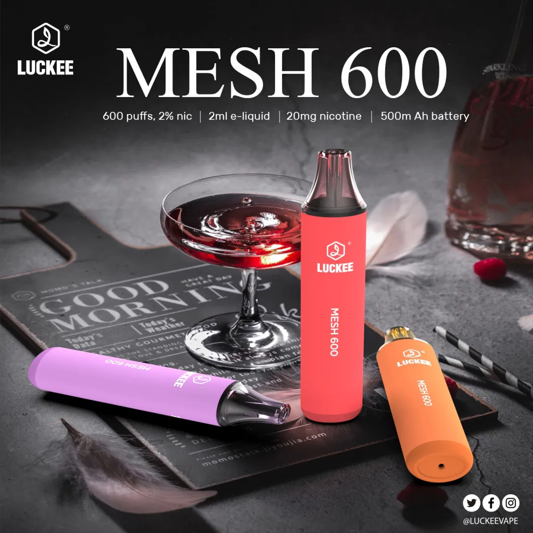 Disposable Vape E Cigarette 600 Puffs Crystal Bar Mesh Coil