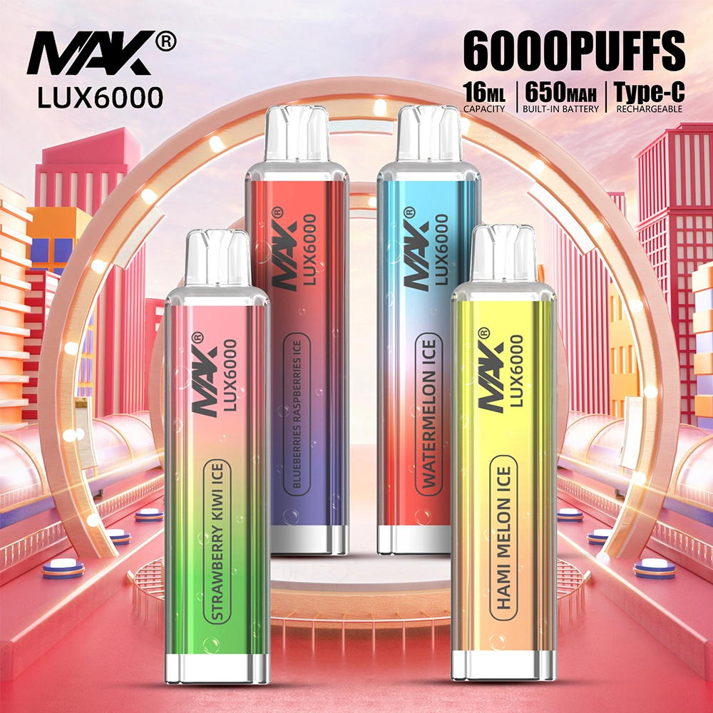 Multiful Flavor Choices Mak Crystal 6000 Puffs Shenzhen Vape Electronic Cigarette Rechargeable Vape Pen