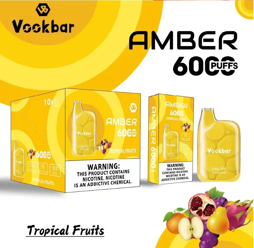 Original Vookbar Esco Bar Amber 6000 Puffs Disposable Vape Wholesale E Cigarette