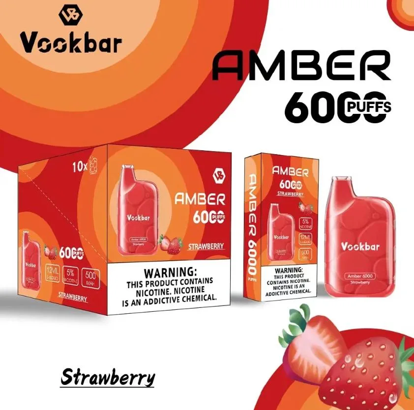 Original Vookbar Esco Bar Amber 6000 Puffs Disposable Vape Wholesale E Cigarette