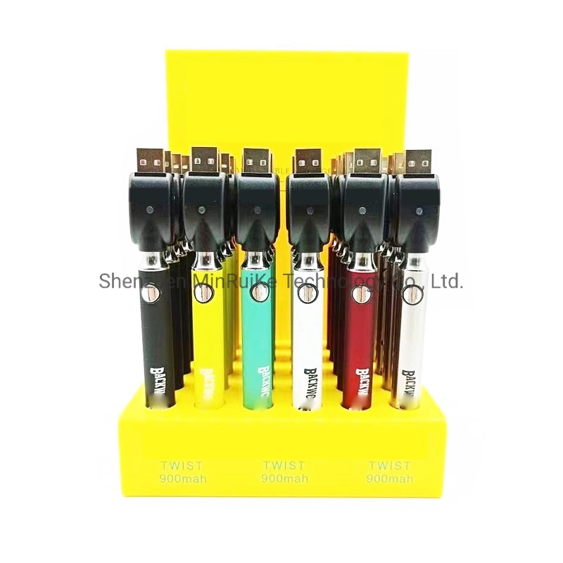 Wholesale Backwoods Battery with Tray Preheat Vape Pen Batteries Variable Voltage 510 Thread 900mAh Wax with USB Charger