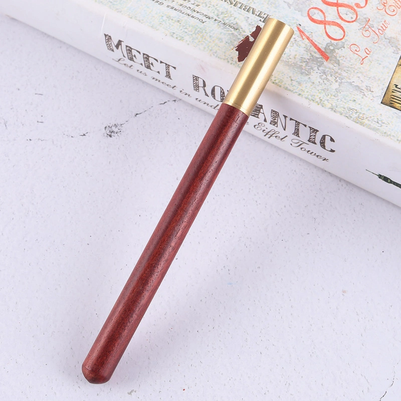 Sandalwood Red Wood Signature Pen Vintage Business Gift Pen Metal Brass Wood Gel Pen