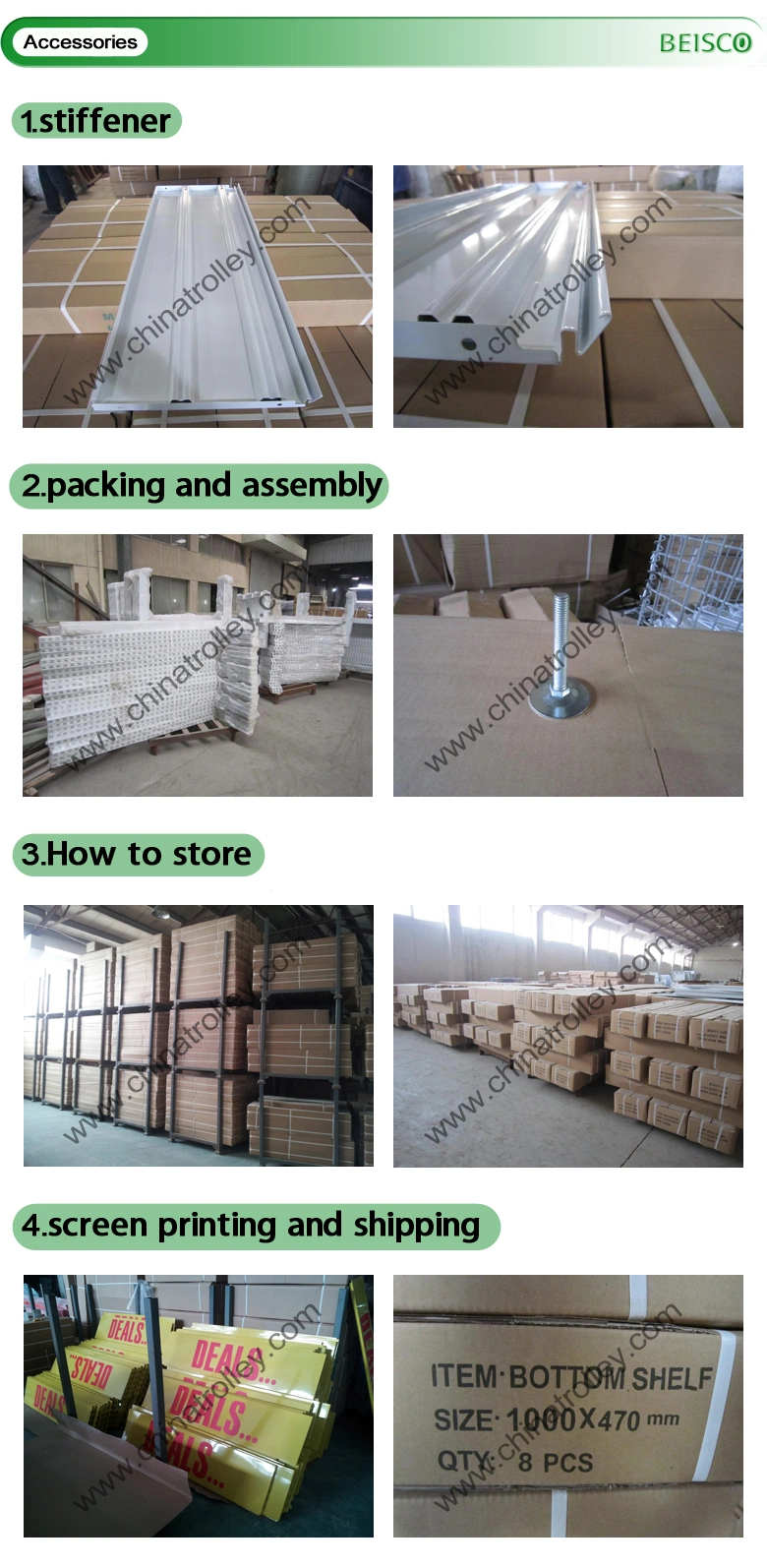 Metal Plated Handle Supermarket 100 PCS