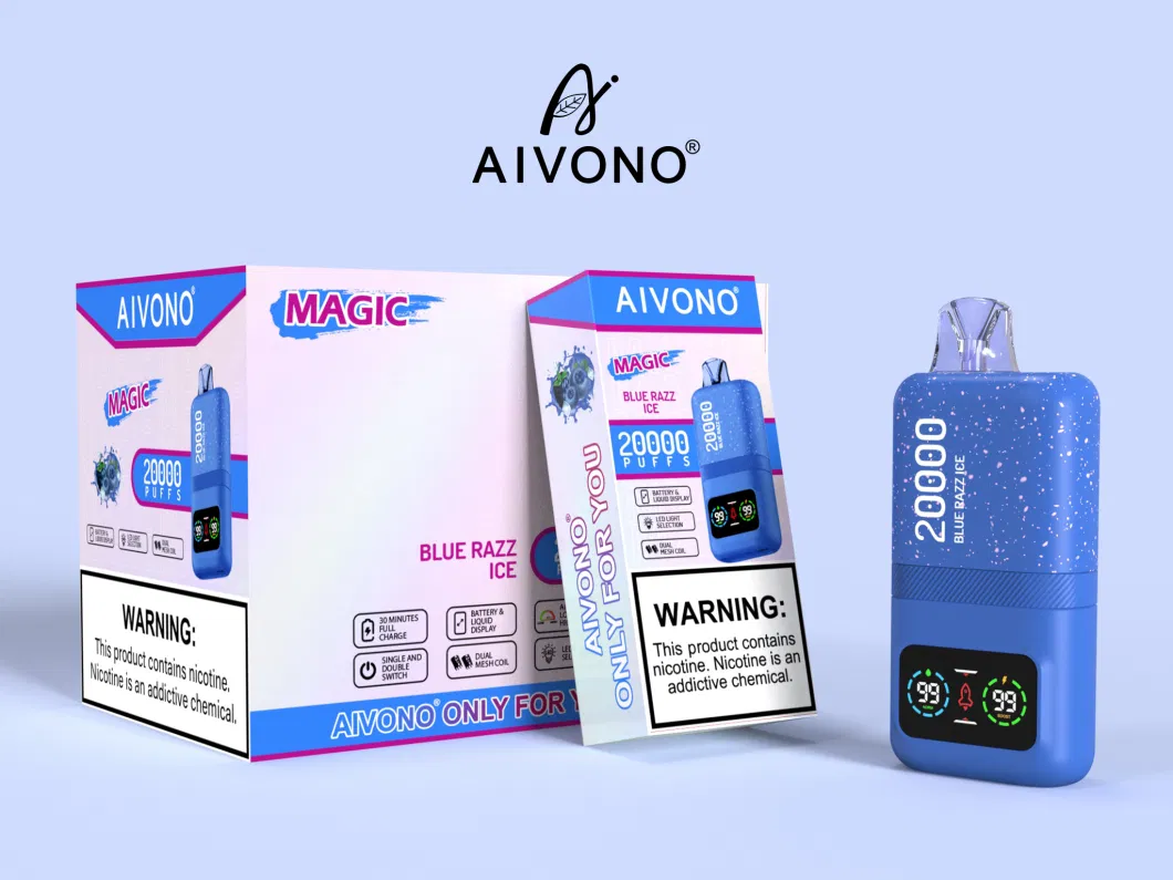 New Aivono Aim Magic 20000 Puffs Dual Modes 0% 2% 3% 5% Nicotine Rechargeable Bulk Buy Disposable Vape Wholesale with Customized Flavors