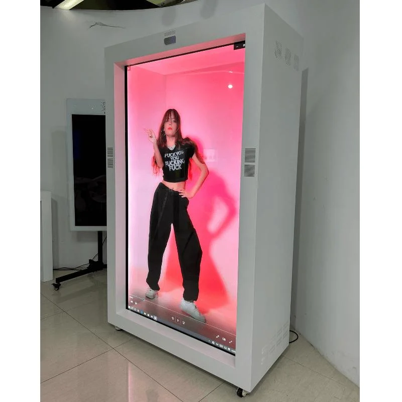 21.5&quot;32&quot;43&quot;49&quot;55&quot;65&quot;86 Inch 3D Transparent Display Cabinet Showcase LCD Touch Screen Digital Signage for Advertising