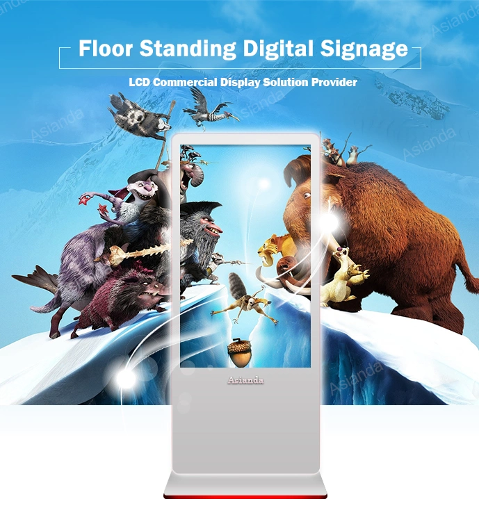 43 Inch Indoor WiFi 1080P HD Floor Stand LCD/LED Advertising Digital Signage Screen for Sale