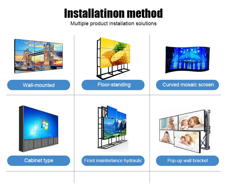 Ultra Narrow Bezel 55 Inch LCD TV Wall Mount Video Wall Price Media TV Video Wall with Original Panel Advertising Display