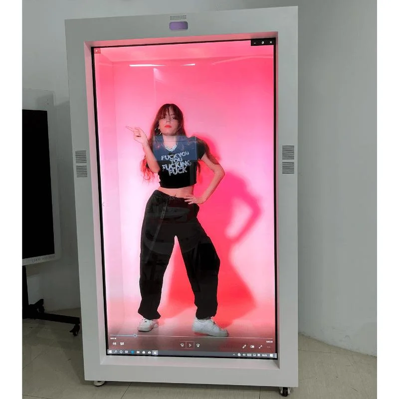 21.5&quot;32&quot;43&quot;49&quot;55&quot;65&quot;86 Inch 3D Transparent Display Cabinet Showcase LCD Touch Screen Digital Signage for Advertising