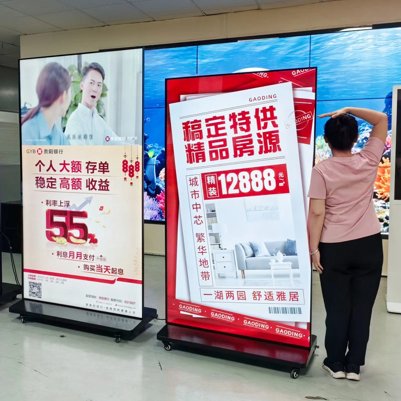 75 Inch Floor Stand None Touch Screen EXW Price 799 USD Digital Signage