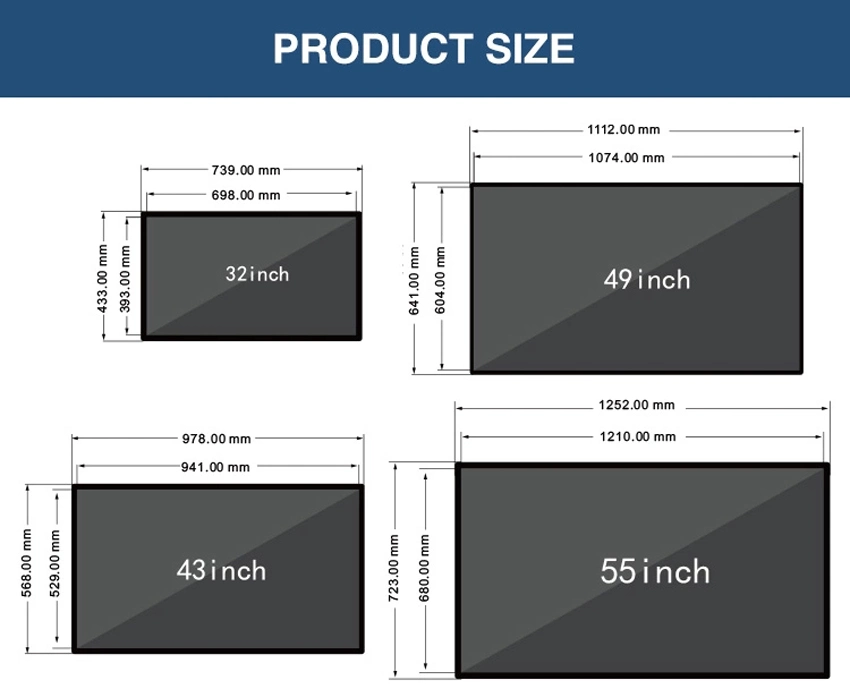 43 Inch Wall-Mounted LCD Advertising Monitor Digital Menu Board