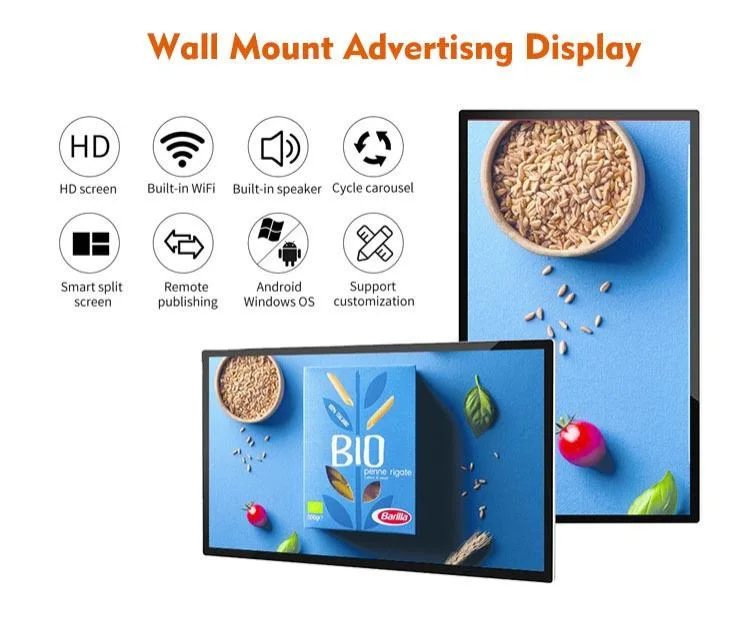 15.6&quot; Pcap Touch Screen Wall Mounted Digital Signage LCD Display