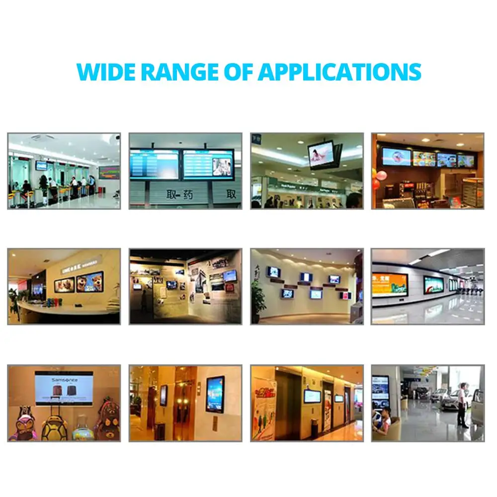 43 55 Inch LCD Touch Screen 4K Seemless Display Wall Mounted Indoor Digital Advertising Signage