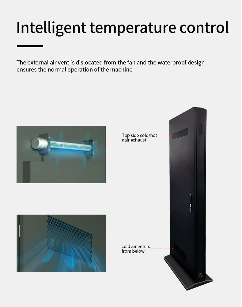 IP65 Outdoor Waterproof Advertising Player/LCD Digital Signage with High Brightness 2500CD/M2