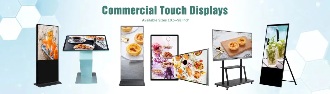 Factory OEM 32 43 49 55 65inch Projected Capacitive (PCAP) Touch Screen Digital Signage