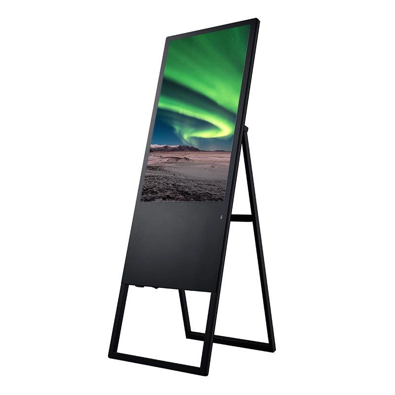 Floor Standing Indoor Screen Foldable Digital Signage Portable Advertising Display