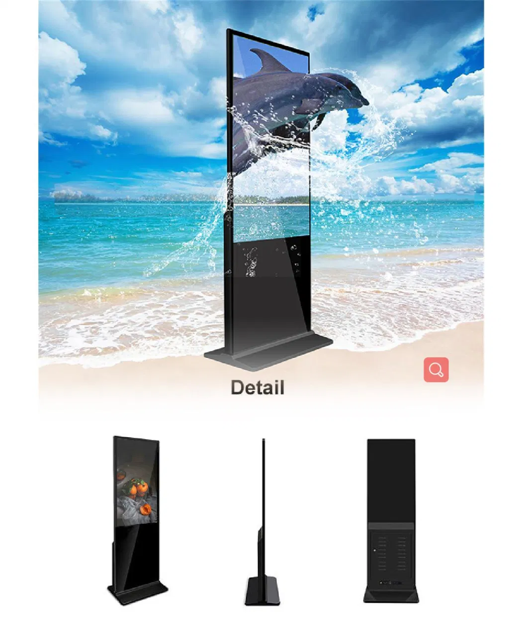 55 Inch LCD Floor Standing Touch Screen Price Digital Totem Advertising Display Digital Signage