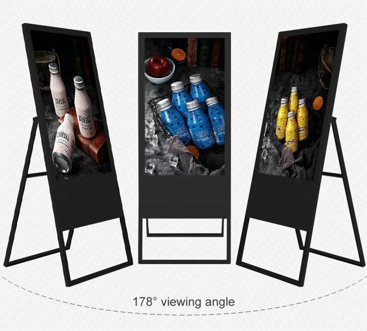 Cloud Server Intelligent Split Screen LCD Display Media Ads Player Indoor Portable Digital Signage