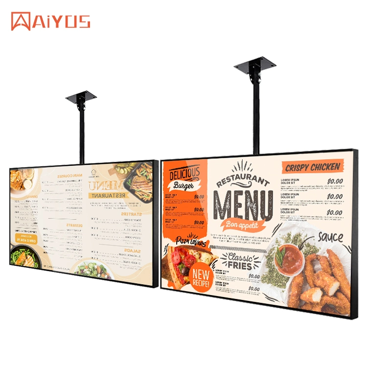 32 43 50 55 Inch Ultra Narrow Bezel Wall Mounted Digital Signage Player LCD Menu Board Digital Signage and Displays