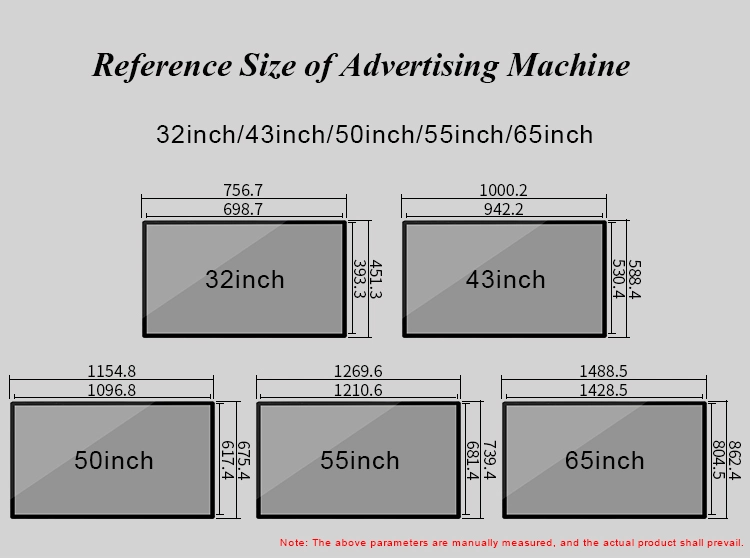 Wall Mount Touch Screen Menu Portable Advertising Display Digital Signage