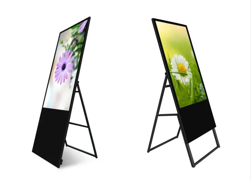 Floor Standing Indoor Screen Foldable Digital Signage Portable Advertising Display