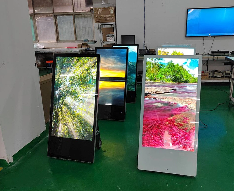 IP65 Waterproof 43inch Outdoor Moveable Advertising Player with Battery Powered Freestanding Outdoor LCD Digital Screen