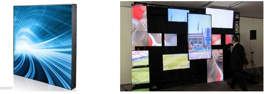 Square LCD Video Wall Narrow Bezel Mosaic Video Tiles LCD Video Wall