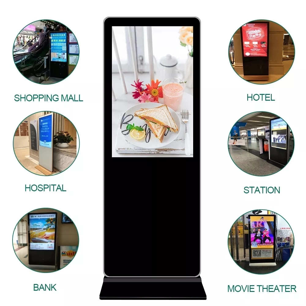 Floor Standing LCD Display Touch Screen Price Advertising LED Display Screen 55&quot; Advertising LCD Display 55 Inch Floor Stand Digital Signage