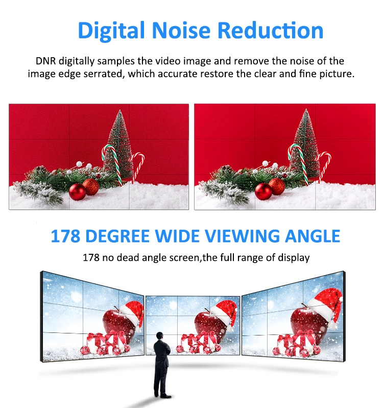 Video Wall 46/49/55/65 Inch 1080P FHD UHD 0.88/1.7/1.8/3.5 mm Ultra Slim Bezel LCD Video Wall Display 4K Seamless Bezel LCD Video Wall